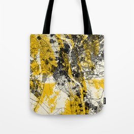 Giza City Map - Egypt - Grunge Tote Bag