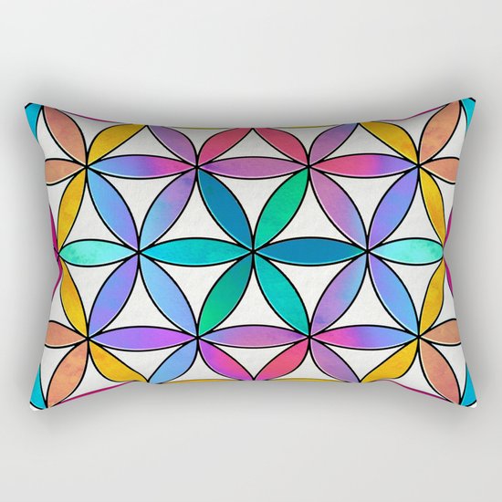 Flower of Life variation 3 Rectangular Pillow