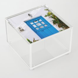 The Blue Greek Door | Mediterranean Travel Photography Fine Art  Acrylic Box