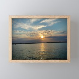 Okoboji Iowa Lake View Sunset  Framed Mini Art Print