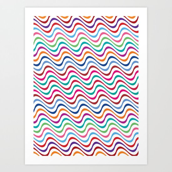 Rippling Colors Art Print