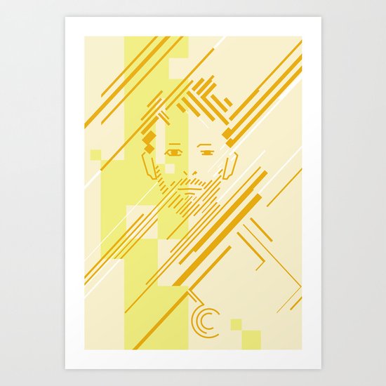 Paranoid Linedroid Art Print