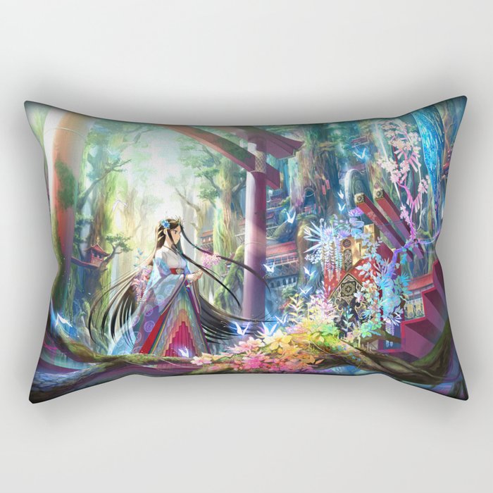 Rainbow Shrine Rectangular Pillow