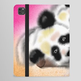 Beautiful Cute Panda Painting Art colorful iPad Folio Case