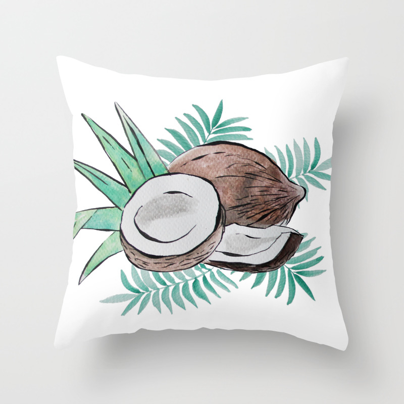 Coconut Passion Throw Pillow By Yleniagart Society6