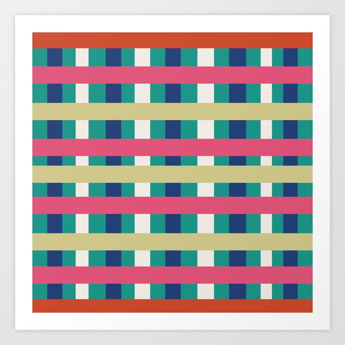 Checkered weave pattern Art Print