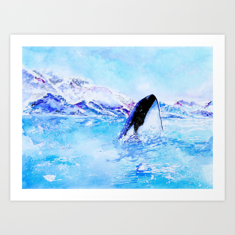 Orca Whale Art Print By Raydvdart Society6