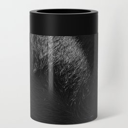 Black Cowhide, Cow Skin Print Pattern, Modern Cowhide Faux Leather Can Cooler