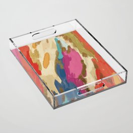 "Bark" Colorful Abstract Acrylic Tray