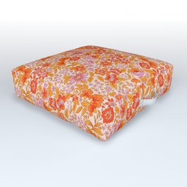 Posey - orange and pink Outdoor Floor Cushion