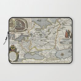 Map of Russia - Hessel Gerrits - 1613 Vintage pictorial map Laptop Sleeve