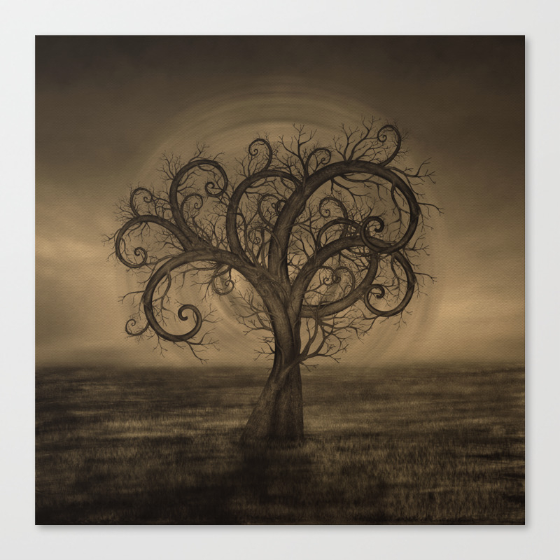 Golden Spiral Tree Sepia Canvas Print By K9printart Society6 This historic world map has been drawn by someone with a lot of love for detail. society6