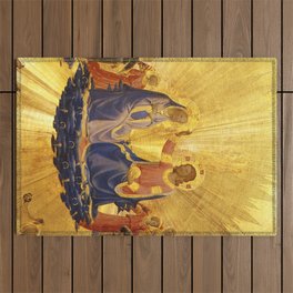 Coronation of the Virgin (part)- Beato Angelico, Fra' Angelico Outdoor Rug