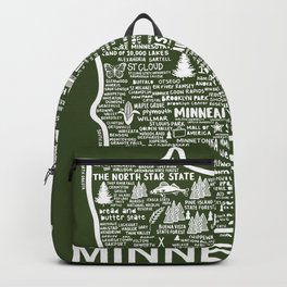 Minnesota Map Backpack | Black And White, Greatlakes, Typography, Minneapolis, Pattern, Minnesotaart, Stpaul, Digital, Minnesotadrawing, Minnesotamap 