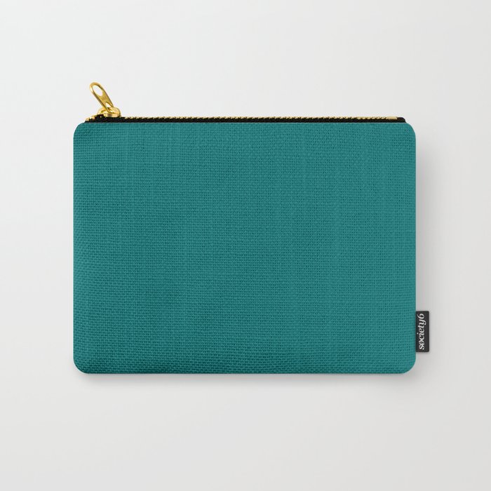 Verdigris deep green solid color modern abstract pattern  Carry-All Pouch