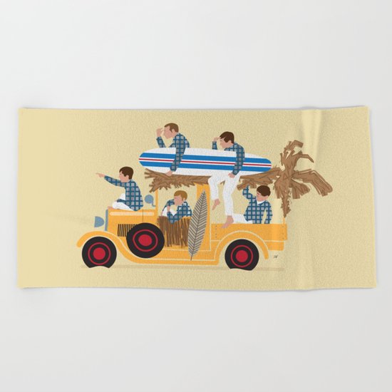 Surfin Safari Beach Towel