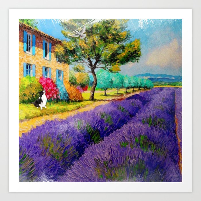 Lavender Farm Art Print