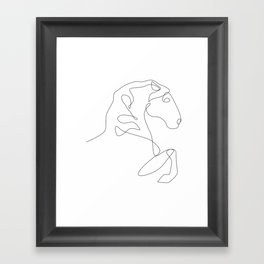 Horse Line Art #5 Framed Art Print