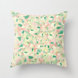 Pastel colours mosaic pattern with Flower of Life Throw Pillow