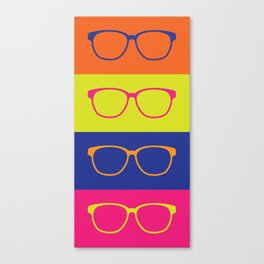 Popart Hipster Eyeglasses Canvas Print