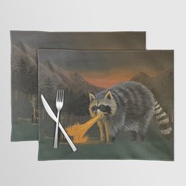 Fire Breathing Raccoon Placemat