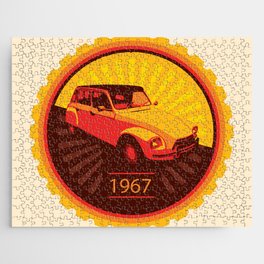 Retro Muscle Car Badge 1967 Jigsaw Puzzle