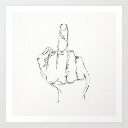 THINGS COLLECTION | MIDDLE FINGER Art Print