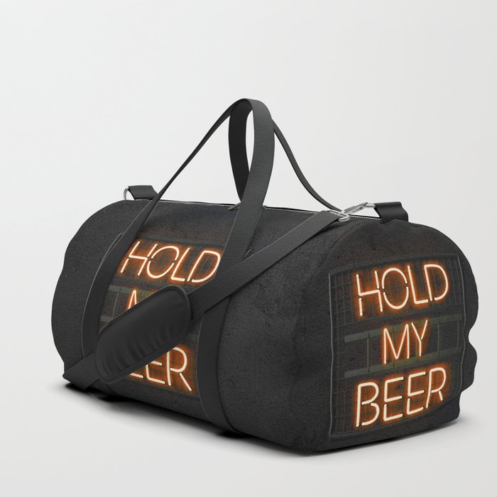 Hold My Beer Neon Bar Light Duffle Bag