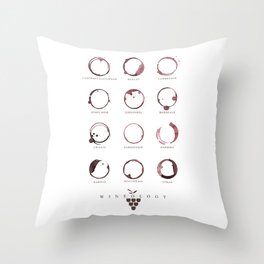 Red Wine Stains Throw Pillow