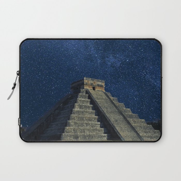 Mexico Photography - The Famous Ancient Building Under The Night Sky Laptop Sleeve