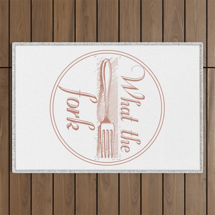 What The Fork - Funny WTF Outdoor Rug