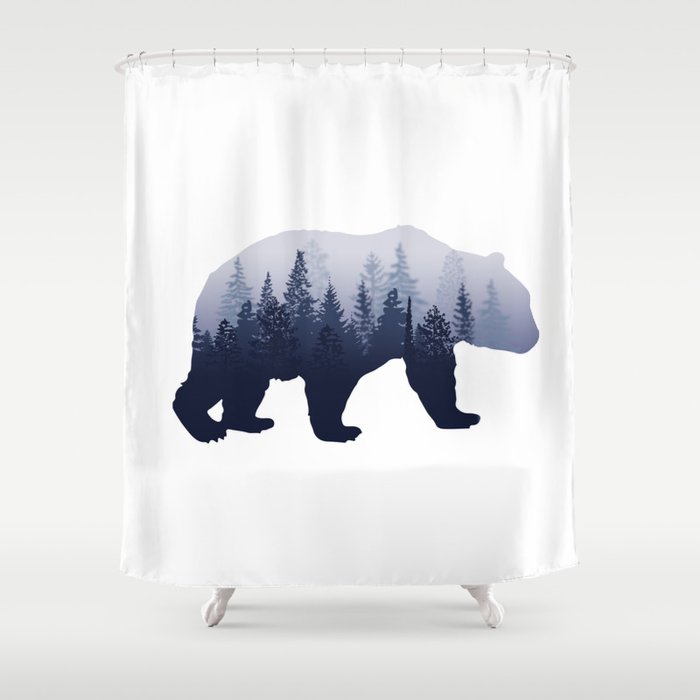 Bear in the Woods Shower Curtain