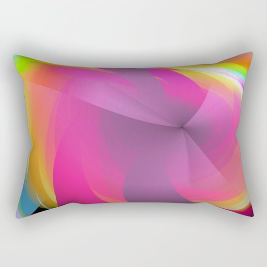Abstract in rainbow colors and an optical effect Rectangular Pillow
