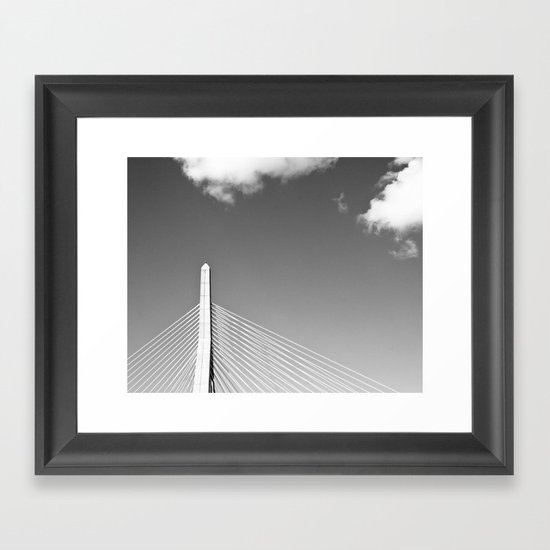Zakim Bridge Boston Framed Art Print