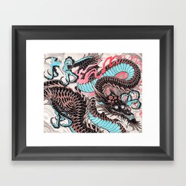 Black Dragon Framed Art Print