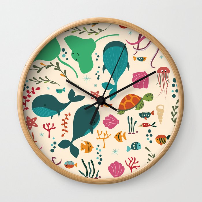 Sea creatures 003 Wall Clock