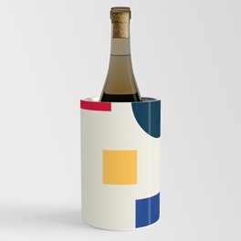 Abstract Geometric Color Block Wine Chiller