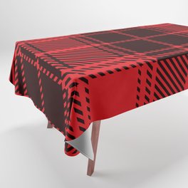 Red and Black Square Pattern Tablecloth