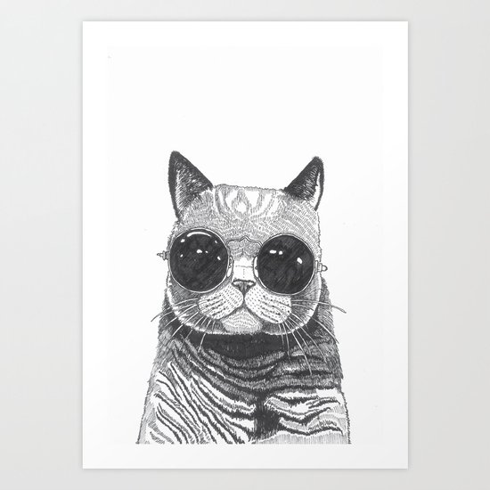 cool cat Art Print