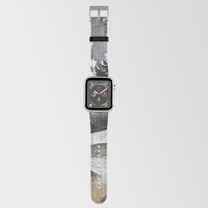 Horse Head Painting, Original Oil Abstract Art, Gold Marble, Contemporary Modern Rustic Wild Horses Artwork Apple Watch Band