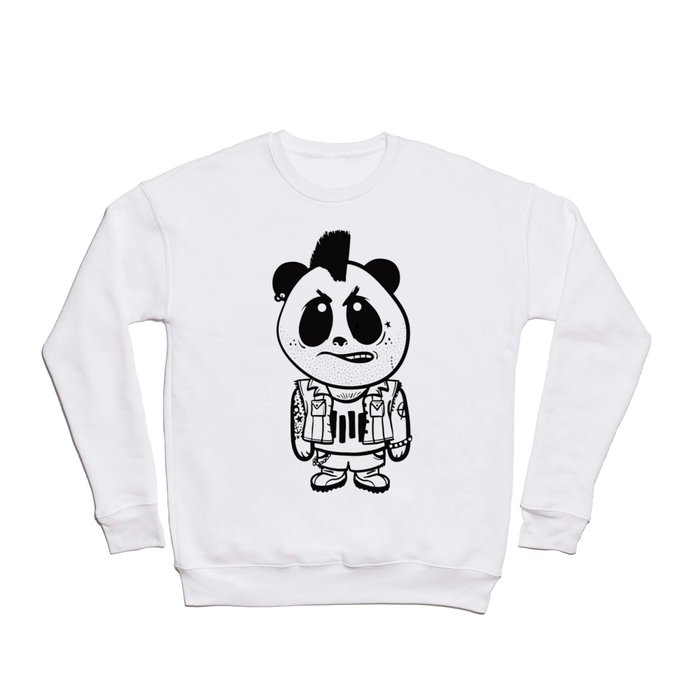 Punk Rock Panda  Crewneck Sweatshirt