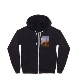 The Return Home medieval forest cathedral landscape painting by Thomas Cole Zip Hoodie