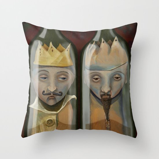 Bottled Kings Throw Pillow