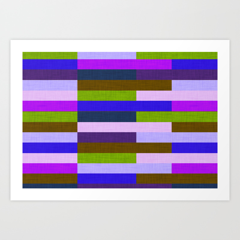 Kilim Fall Colors Purple Green Homedecor Art Print By Susycosta