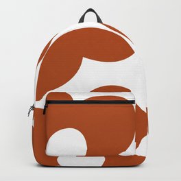 Large size abstract orange flowers Backpack | Floral, Orange, Graphicdesign, Digital, Burnt Orange, Grunge, Retro, Minimalist, 60S, Shapes 
