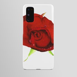 crimson rose Android Case