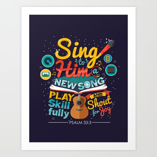 Psalm 33 Art Print