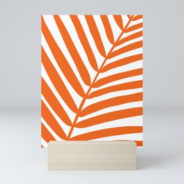 Palm Leaf Print Orange Modern Decor Mini Art Print