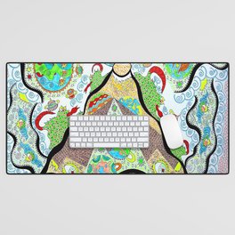 Cosmic Pyramids Desk Mat