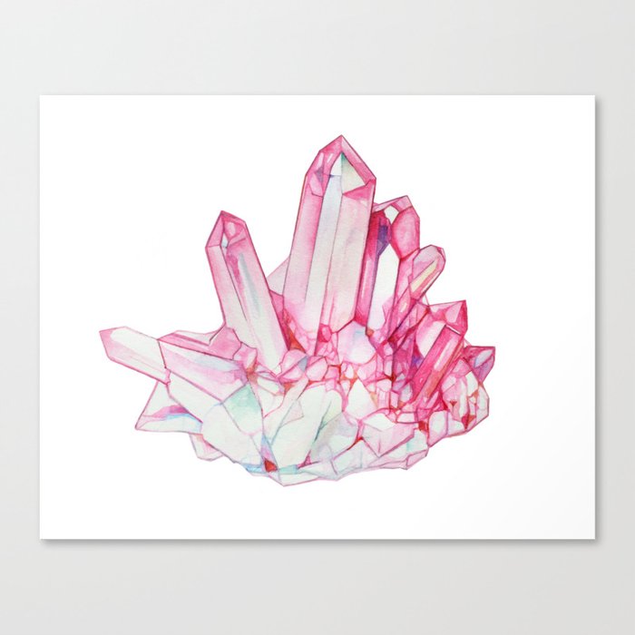 Rose Quartz Crystal Canvas Print